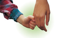 Holding dad's hand. ©  Abode.com